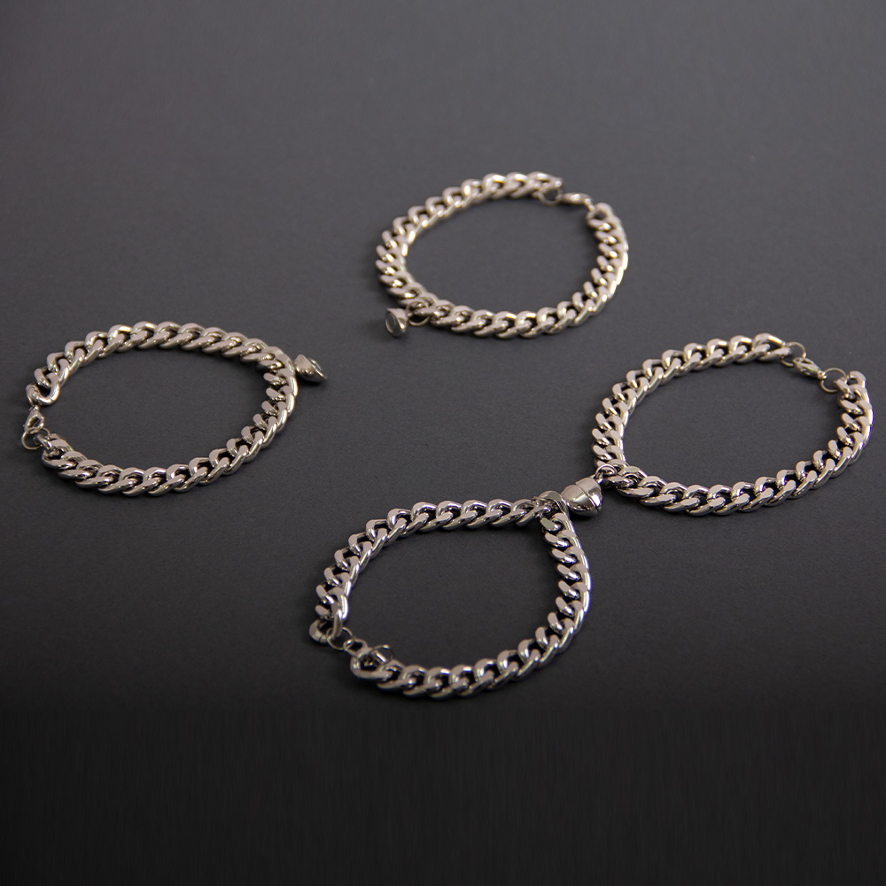 ست دستبند دوستی نقره ای